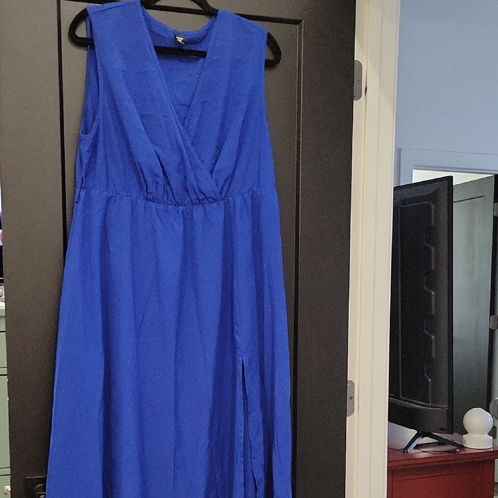 SHEIN Royal Blue Midi Dress